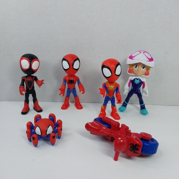 Hasbro Spidey and His Amazing Friends 4" Mixed Lot Motorcycle Action Figures - Picture 2 of 10